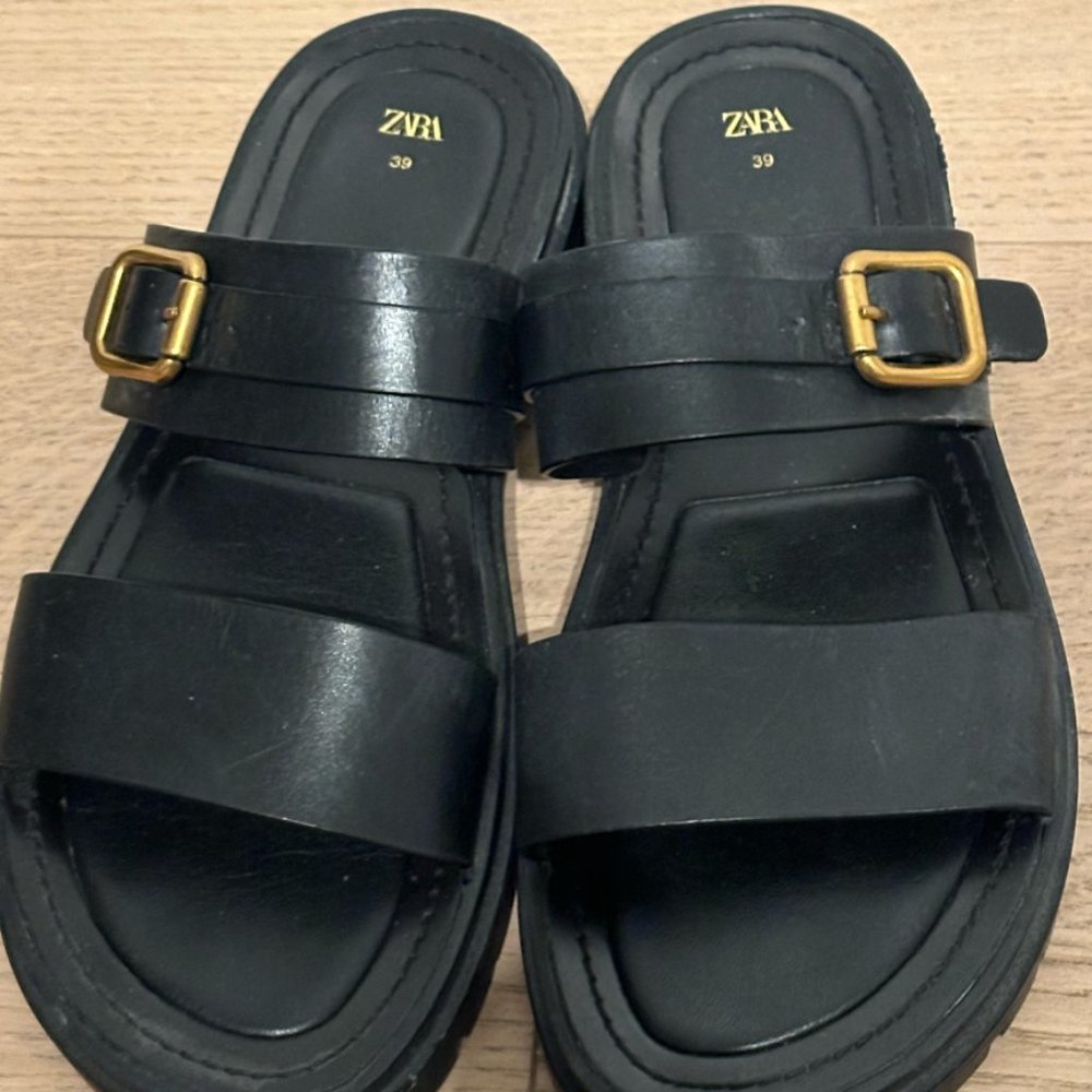 Zara Buckle Slides